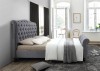 Birlea Colorado Grey Velvet Fabric Upholstered Bed