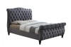 Birlea Colorado Grey Velvet Fabric Upholstered Bed