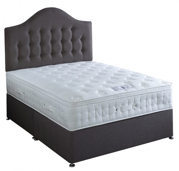 Bedmaster Laytec Foam Cushion Top 1500 Pocket Sprung Divan Bed Set