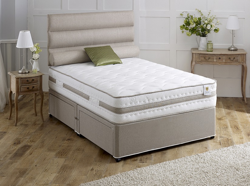 Vogue Bliss 2000 Pocket Spring Airstream Hypoallergenic Divan Bed Set