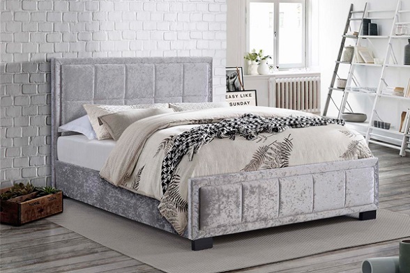 Birlea Hannover Crushed Velvet Fabric Bed Frame