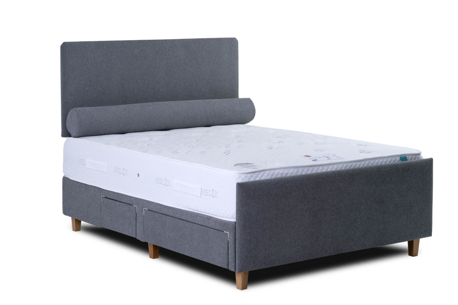 Fabric storage discount bed frame
