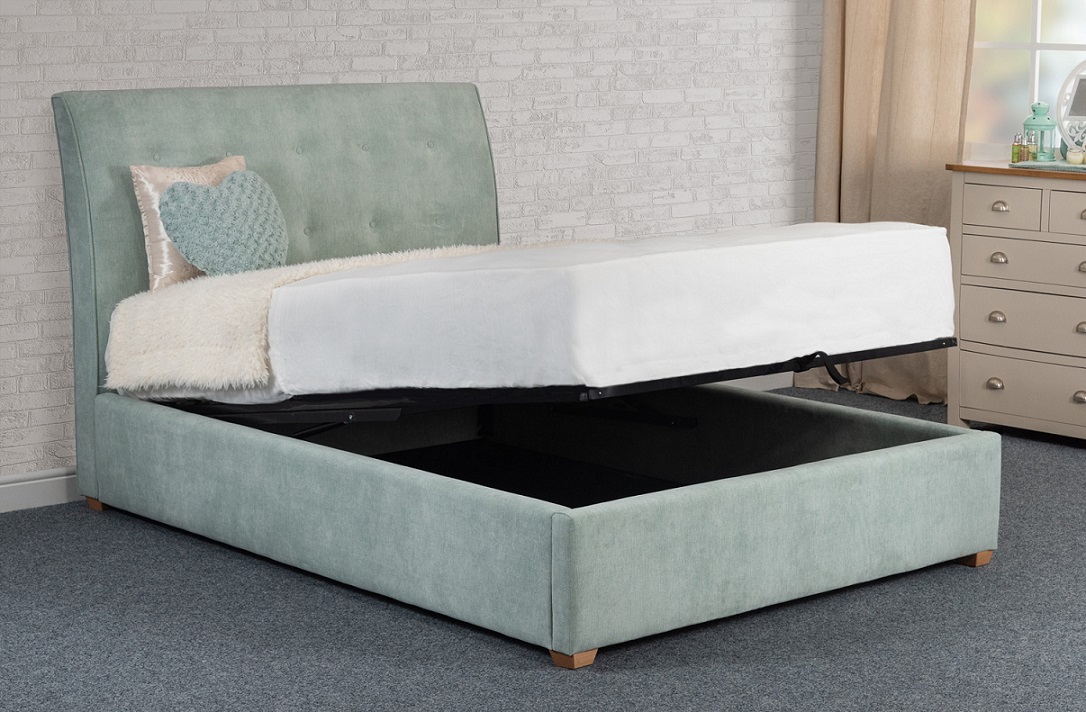 Sweet Dreams Harper Upholstered Fabric Ottoman Bed Frame