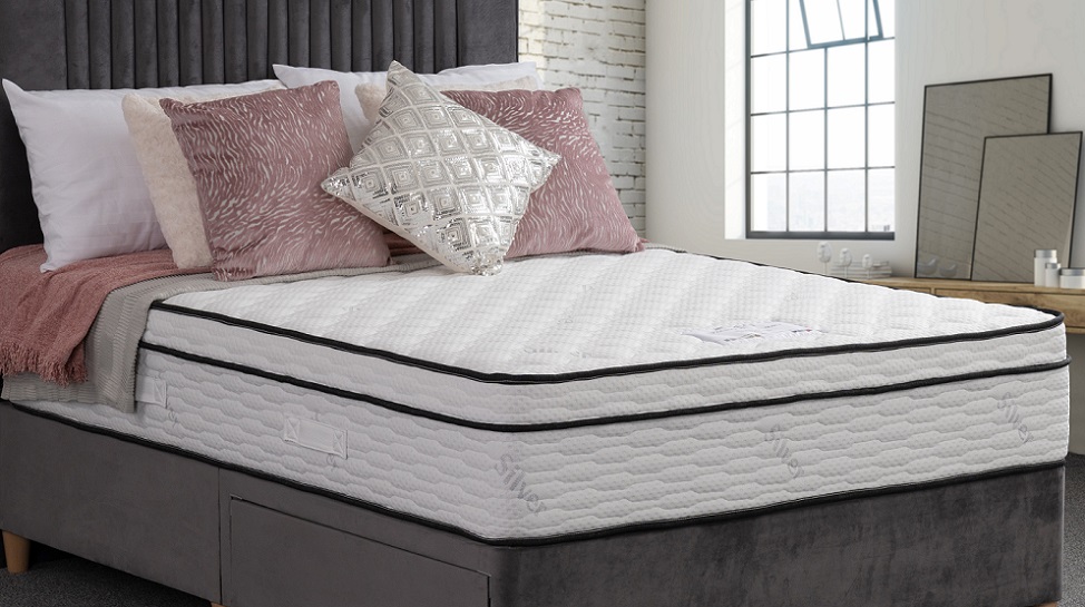 Sweet Dreams Pacino Memory 1000 Pocket Sprung Silver Ion Divan Bed Set