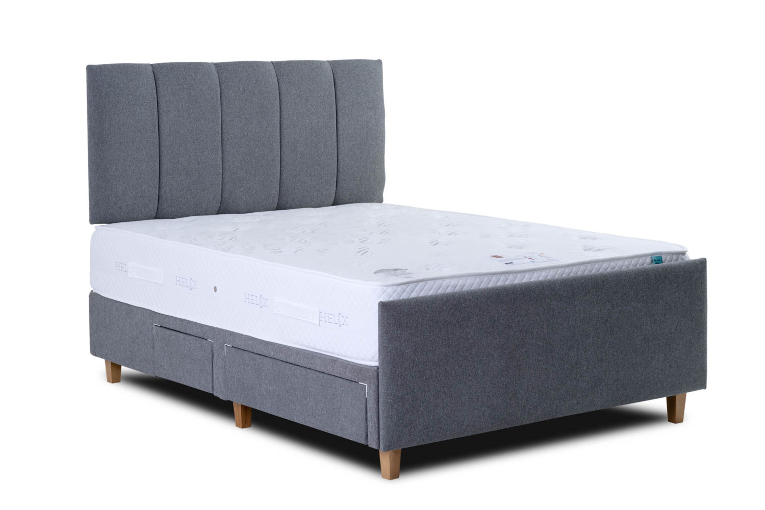 Vogue Cambridge Upholstered Fabric Storage Bed Frame