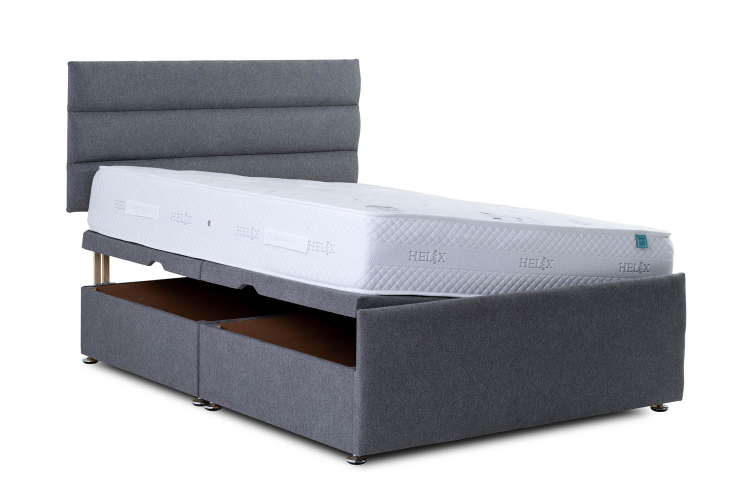 Vogue Newlyn Upholstered Fabric Storage Bed Frame Best Beds Direct