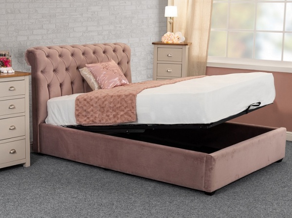 Sweet Dreams Isla Upholstered Fabric Ottoman Bed Frame