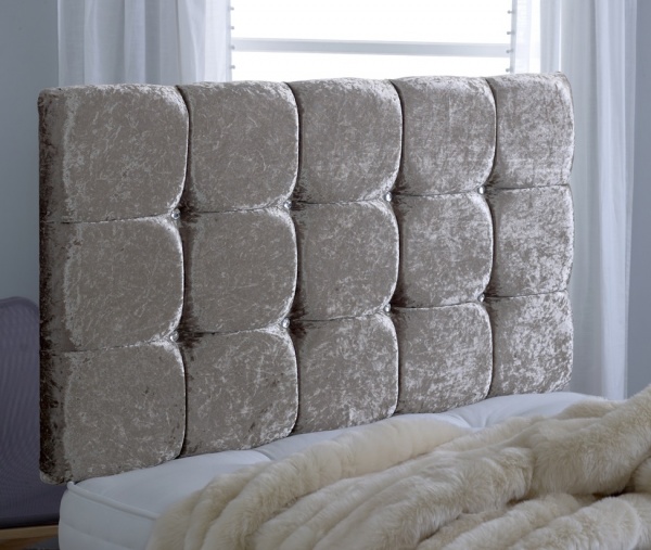 Vogue Diamante Premium Upholstered Fabric Headboard